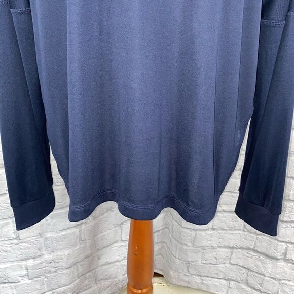 Adidas clima cool Longsleeve 2 button collar shirt navy blue men sz XXL - Picture 3 of 8